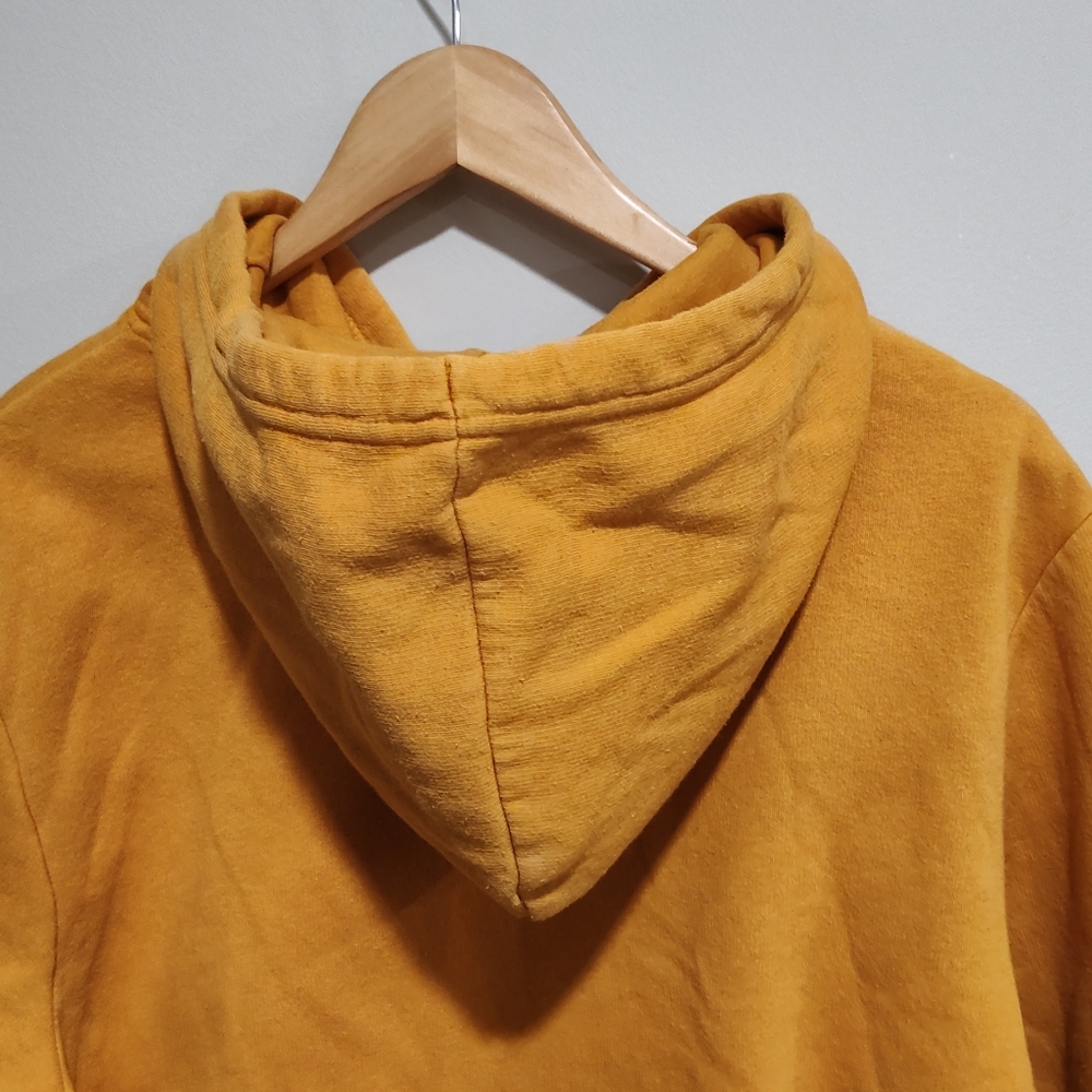 Divided H&M Gold Hoodie Sweatshirt with Pockets And Disney Mickey Logo, Size L - Picture 3 of 5
